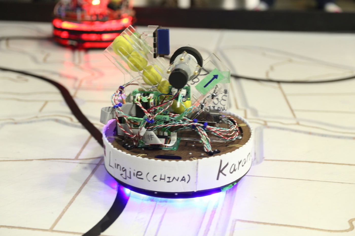 DaleBot, the autonomous robot Kimi built in Stanford ME218B