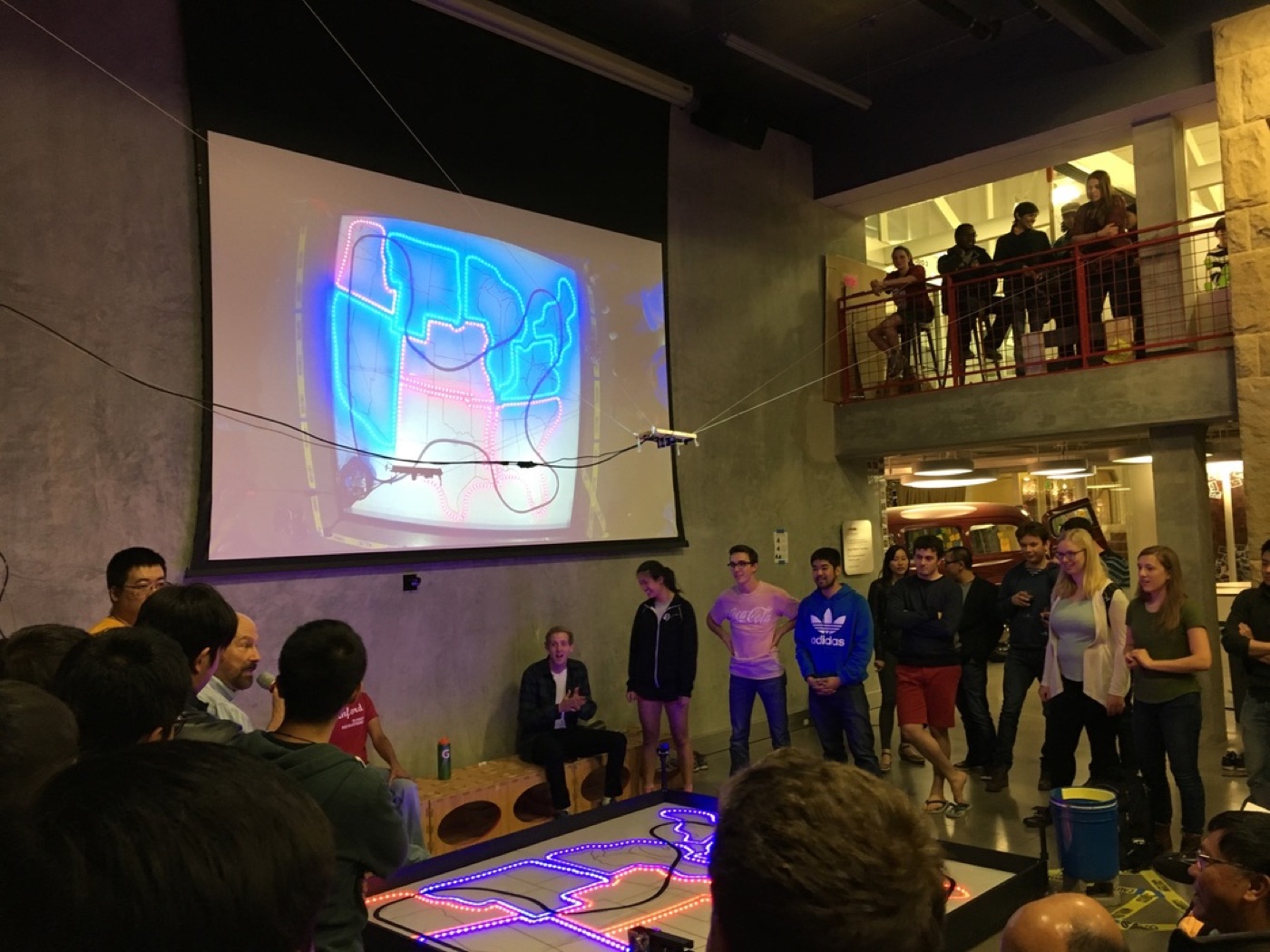 Crowd watching the robot competition